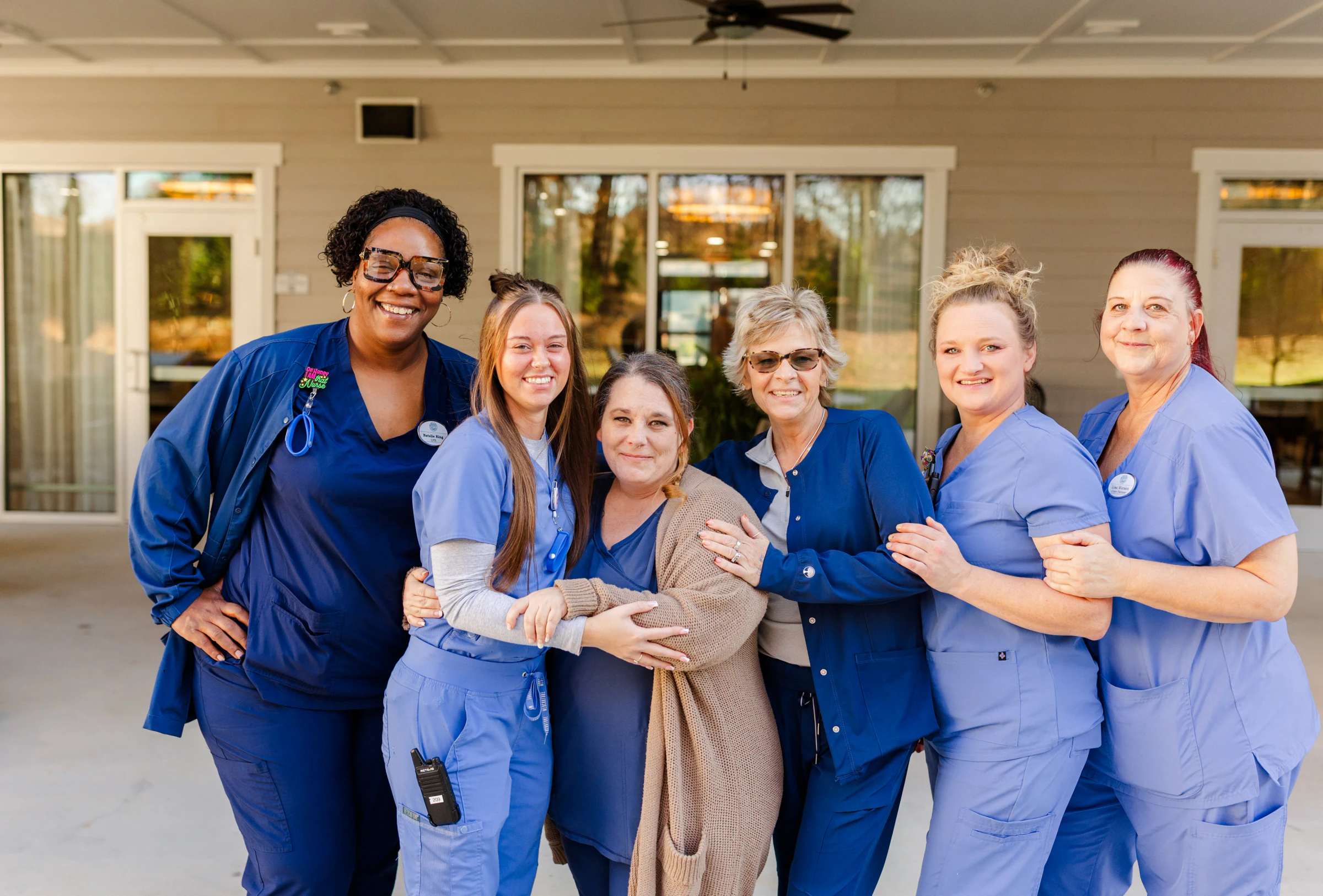 Team members supporting residents