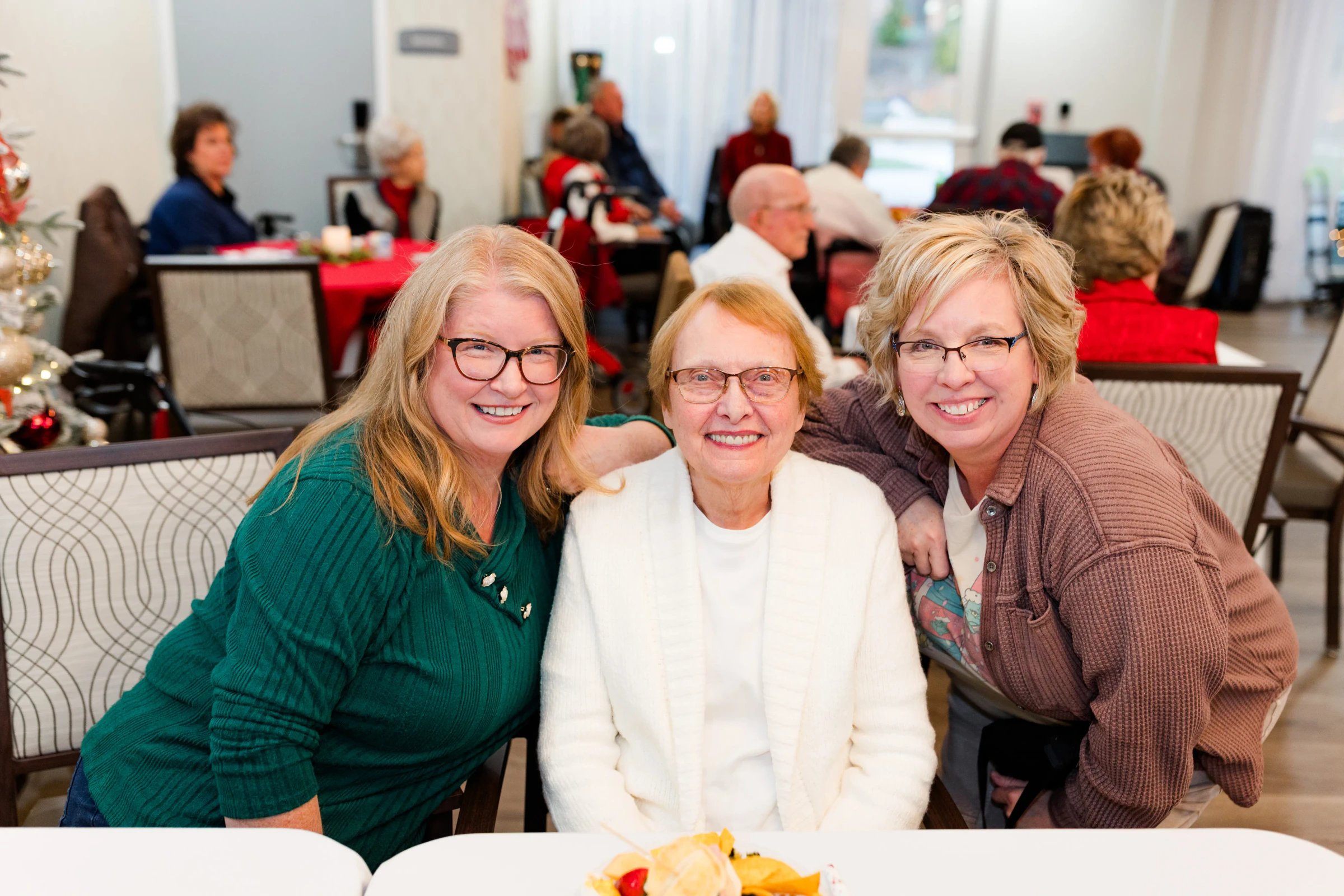 Caring staff helping resident at Emory Mills